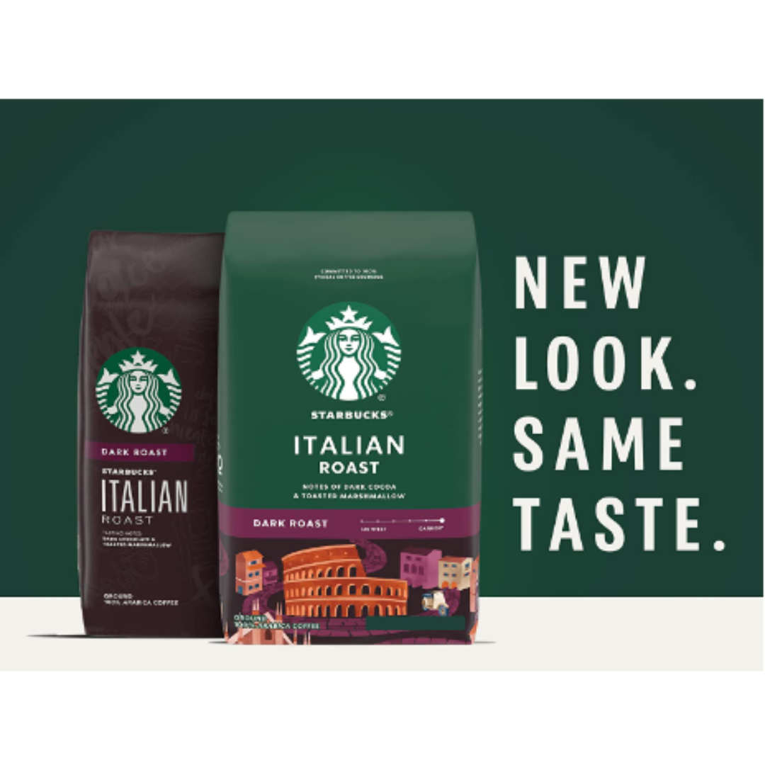 Starbucks Italian Roast, Ground Coffee 18 Ounce - Pack of 1 Packaging May Vary