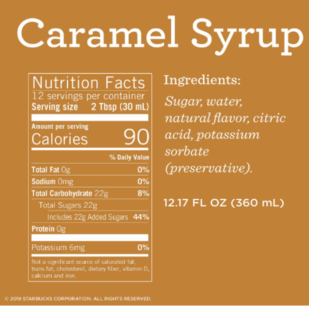 Starbucks Naturally Flavored Caramel Coffee Syrup, 12.17 Ounce - Pack of 1