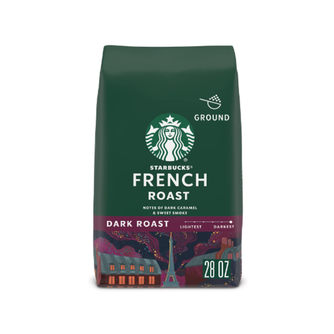 Starbucks Ground Coffee, Dark Roast Coffee, French Roast, 100% Arabica, 28 Ounce - 1 Pack