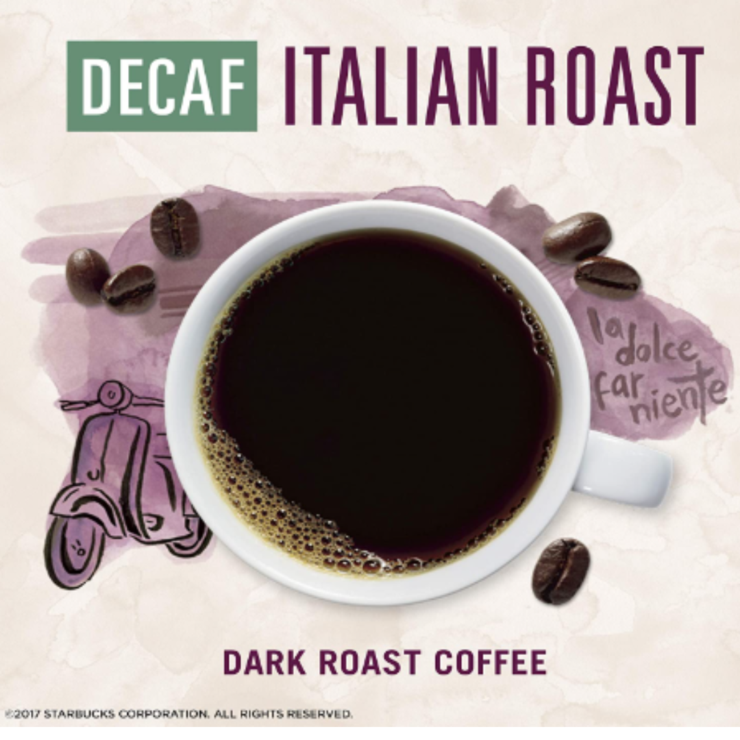 Starbucks VIA Instant Decaf Italian Roast Dark Roast Coffee, 50 Count - Pack of 1