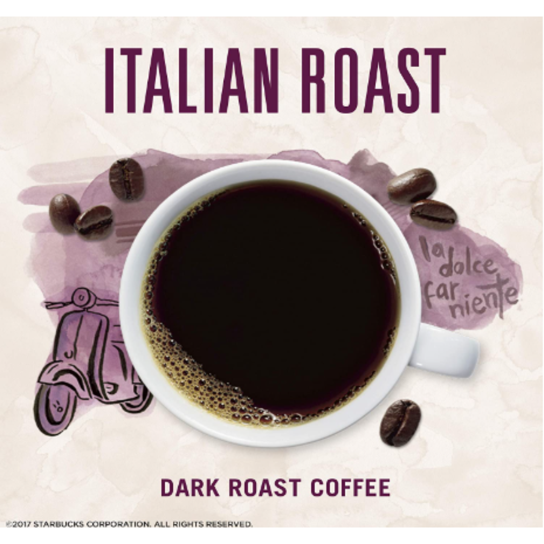 Starbucks VIA Instant Italian Roast, Dark Roast Coffee, 50 Count - Pack of 1