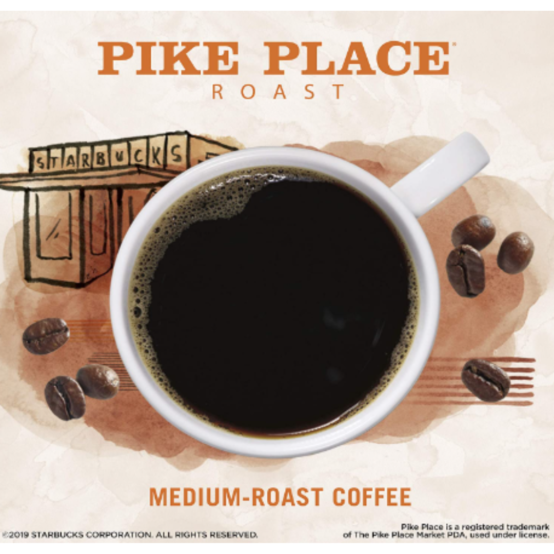 Starbucks VIA Instant Pike Place Roast, Dark Roast Coffee, 50 Count - Pack of 1