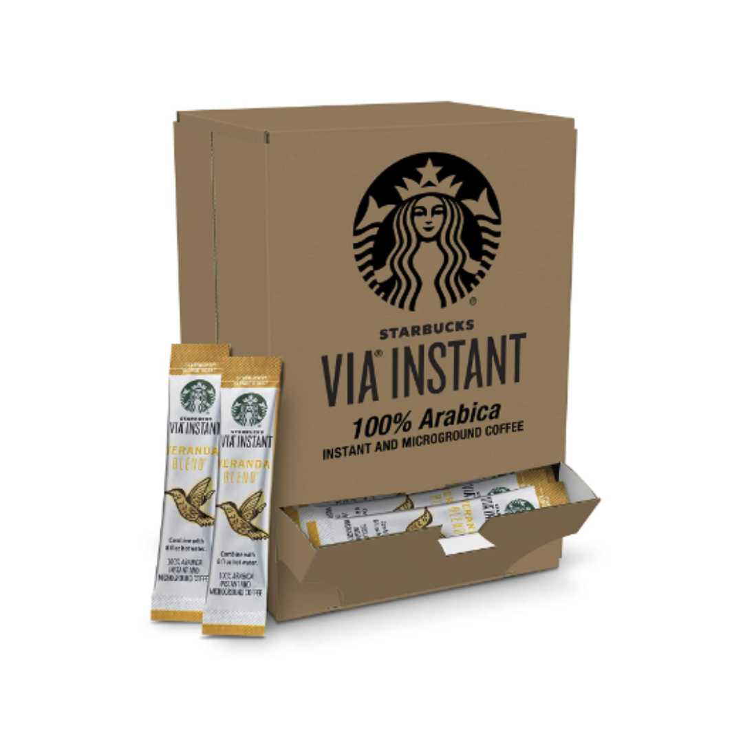 Starbucks VIA Instant Veranda Blend, Blonde Roast Coffee, 50 Count - Pack of 1