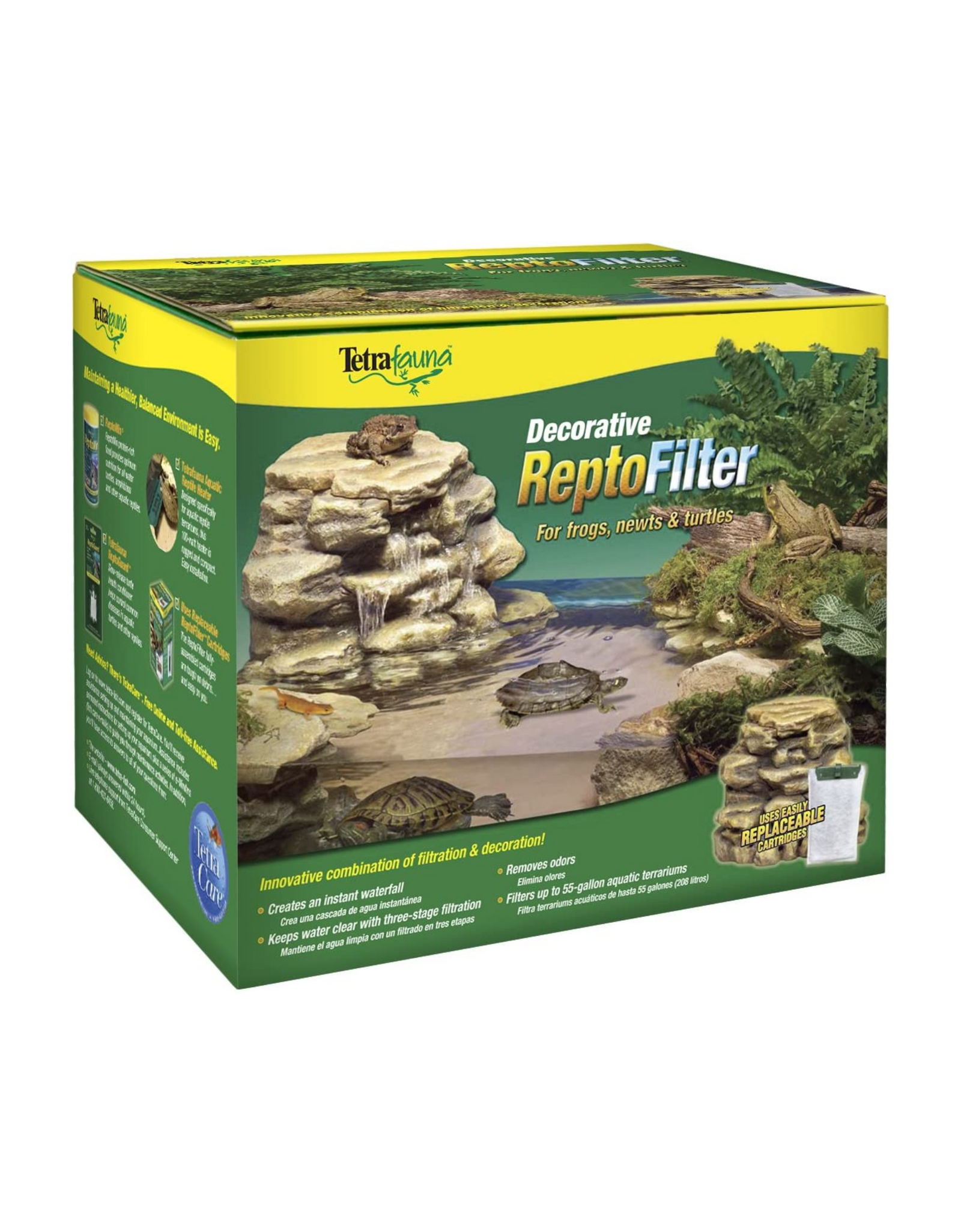 Tetra Decorative ReptoFilter, Terrarium Filtration, Keeps Water Clear, For Frogs, Newts & Turtles