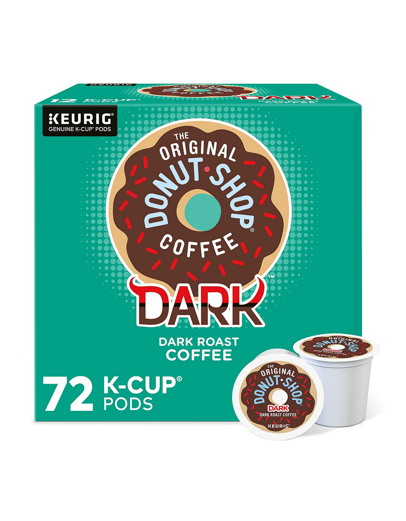 The Original Donut Shop Dark K-Cup Pods, Dark Roast Coffee, 12 Ct (Pack of 6)