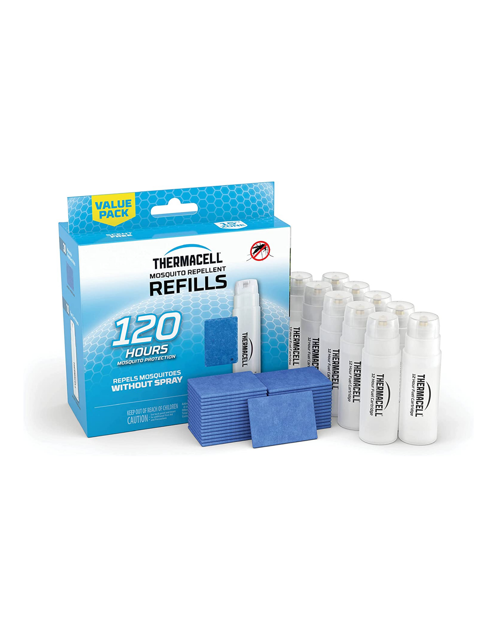 Thermacell Mosquito Repellent Refills; Compatible with Any Fuel-Powered Thermacell Repeller, 120 Hours Mosquito Protection, Original Scent-Free