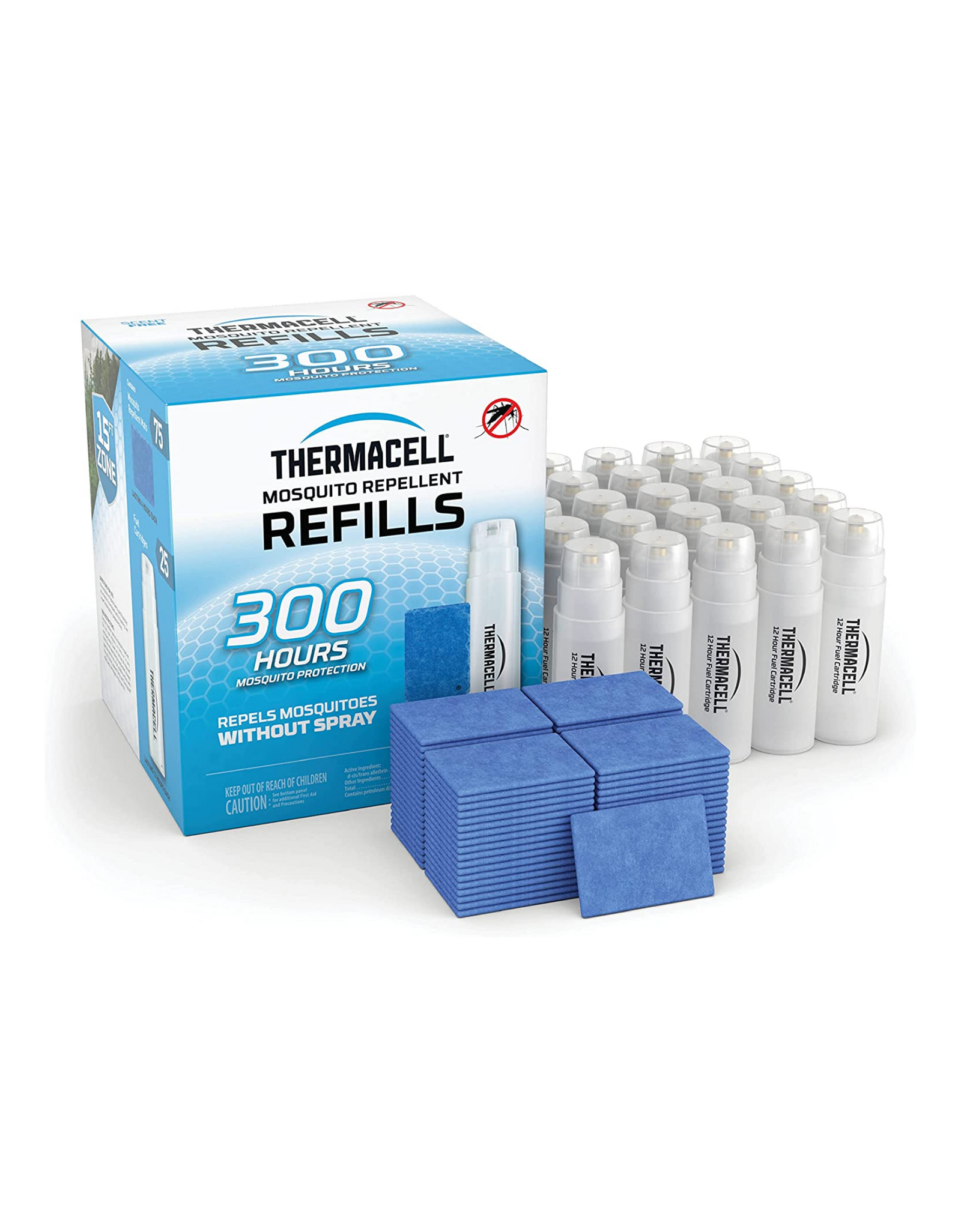 Thermacell Mosquito Repellent Refills, Compatible with Any Fuel-Powered Thermacell Repeller, 300 Hours Mosquito Protection, Original Scent-Free