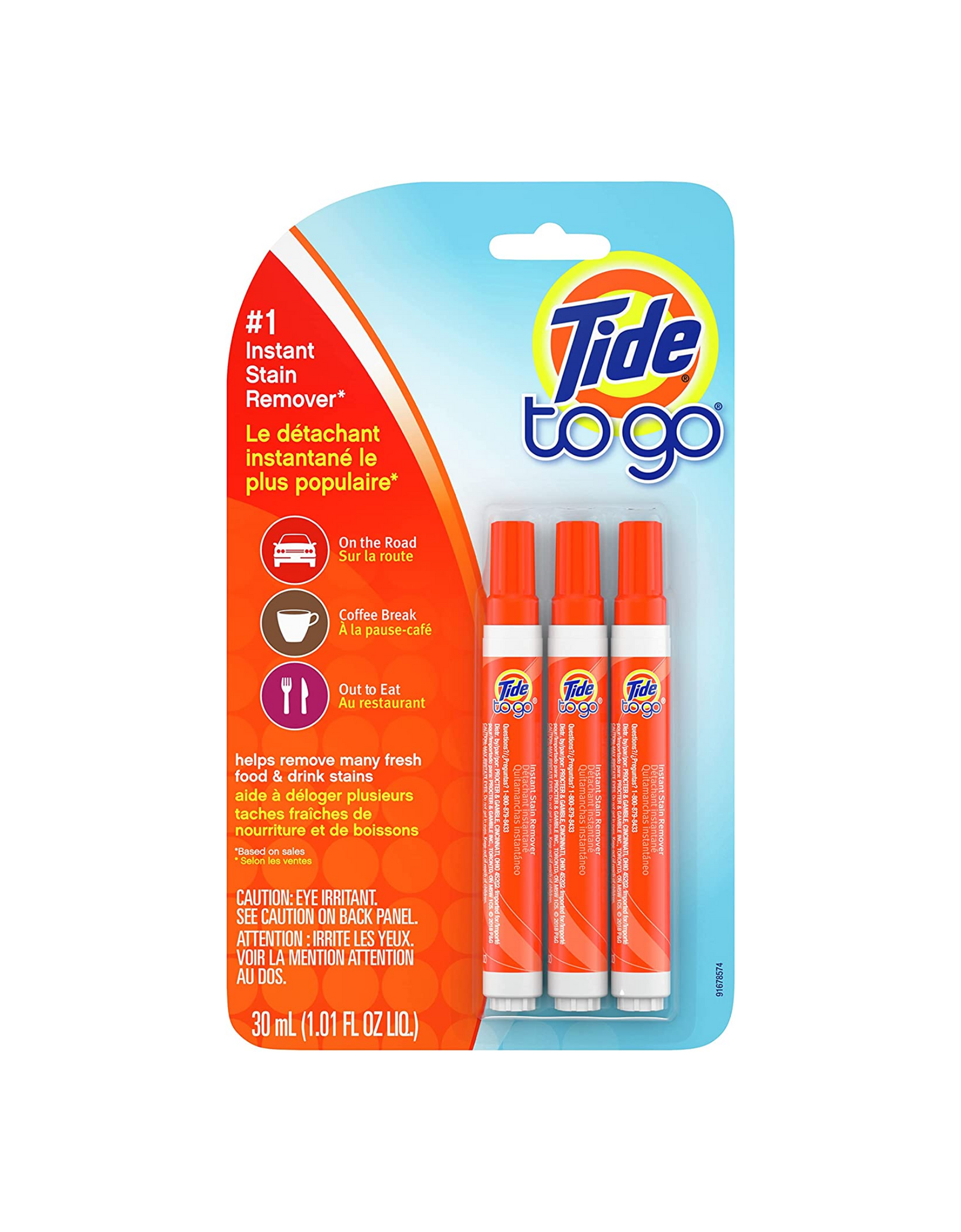 Tide To Go Instant Stain Remover, 3 Ct