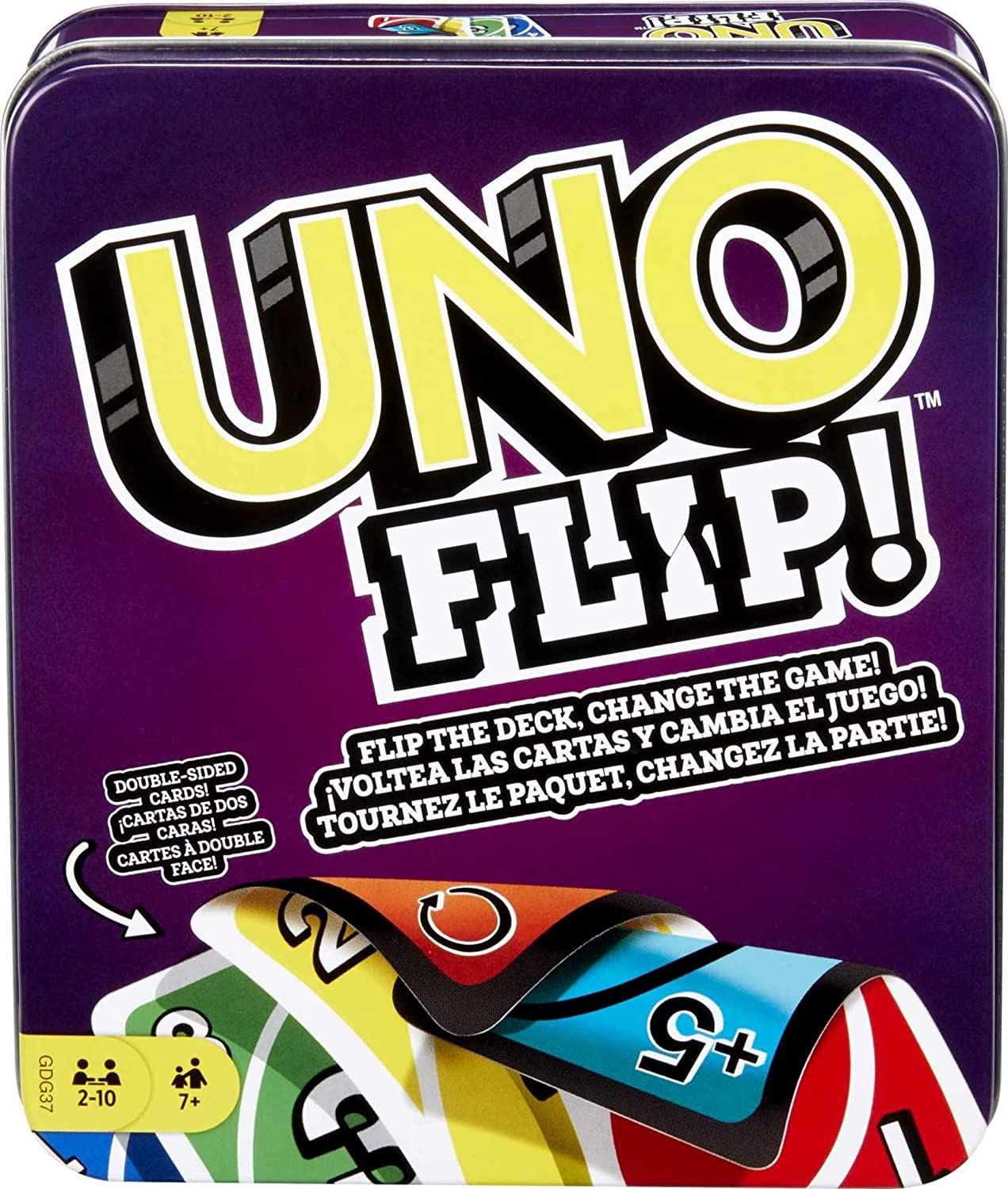 UNO FLIP! Family Card Game - with 112 Cards in a Sturdy Storage and for Ages 7 Years and Up