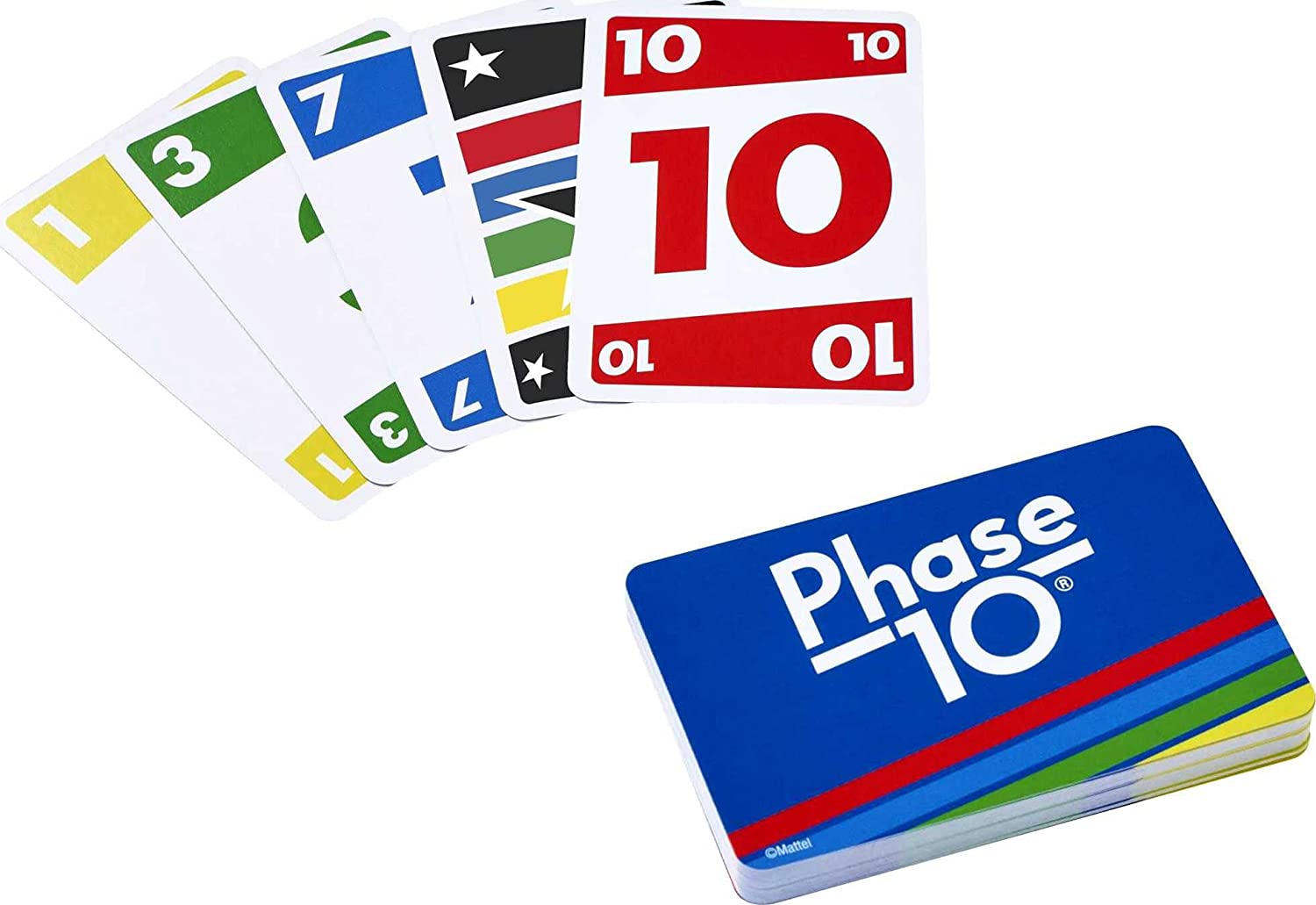 UNO, Phase 10 and Pic Flip Bundle Tin - 3 Mattel Card Games for Players 7 Year Olds & Up