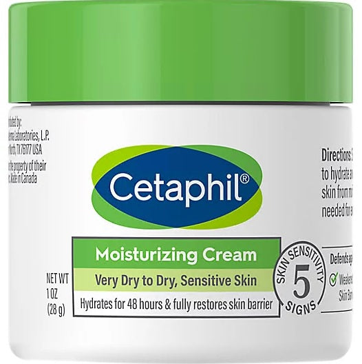 Cetaphil Moisturizing Cream for Very Dry to Dry and Sensitive Skin, 1oz