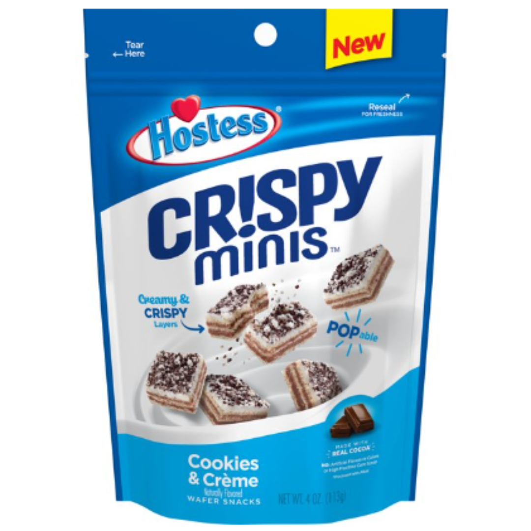 Hostess Crispy Minis, Cookies & Creme, 4 Ounce