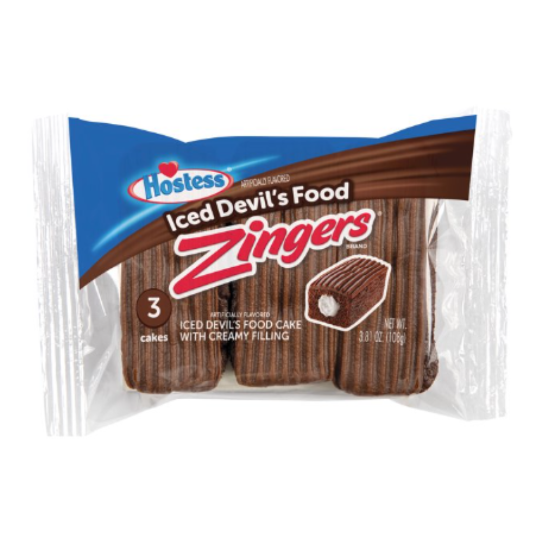HOSTESS Devil's Food Artificially Flavored ZINGERS Single Serve, 3.81 Ounce
