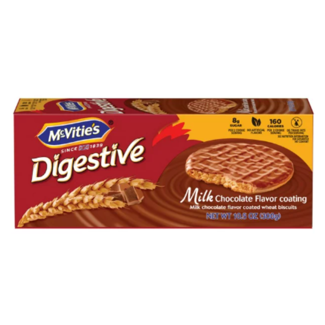 McVitie's Digestives Biscuits Milk Chocolate Flavor Coating, 10.5 Ounce