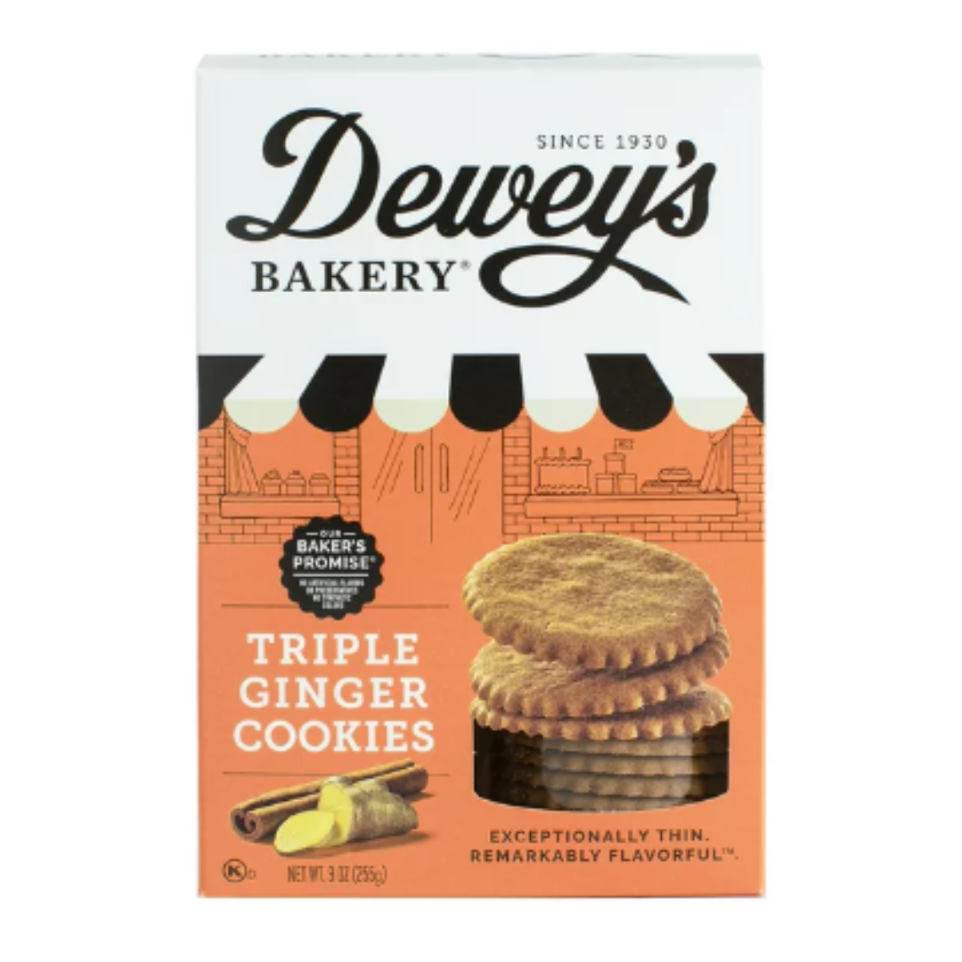 Dewey's Bakery Triple Ginger Cookies, 9 Ounce