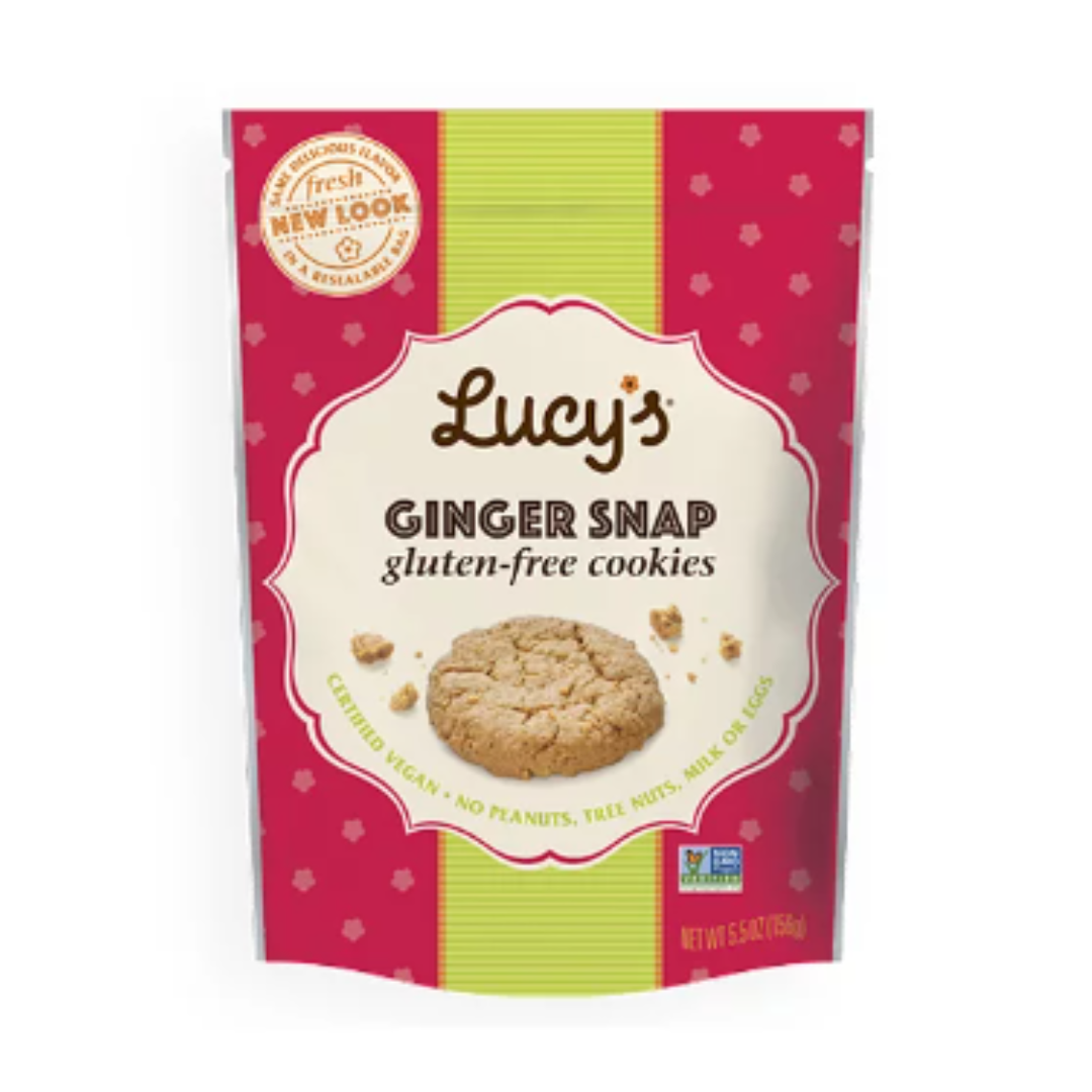 Lucy's Gluten-Free Ginger Snaps Cookies, 5.5 Ounce