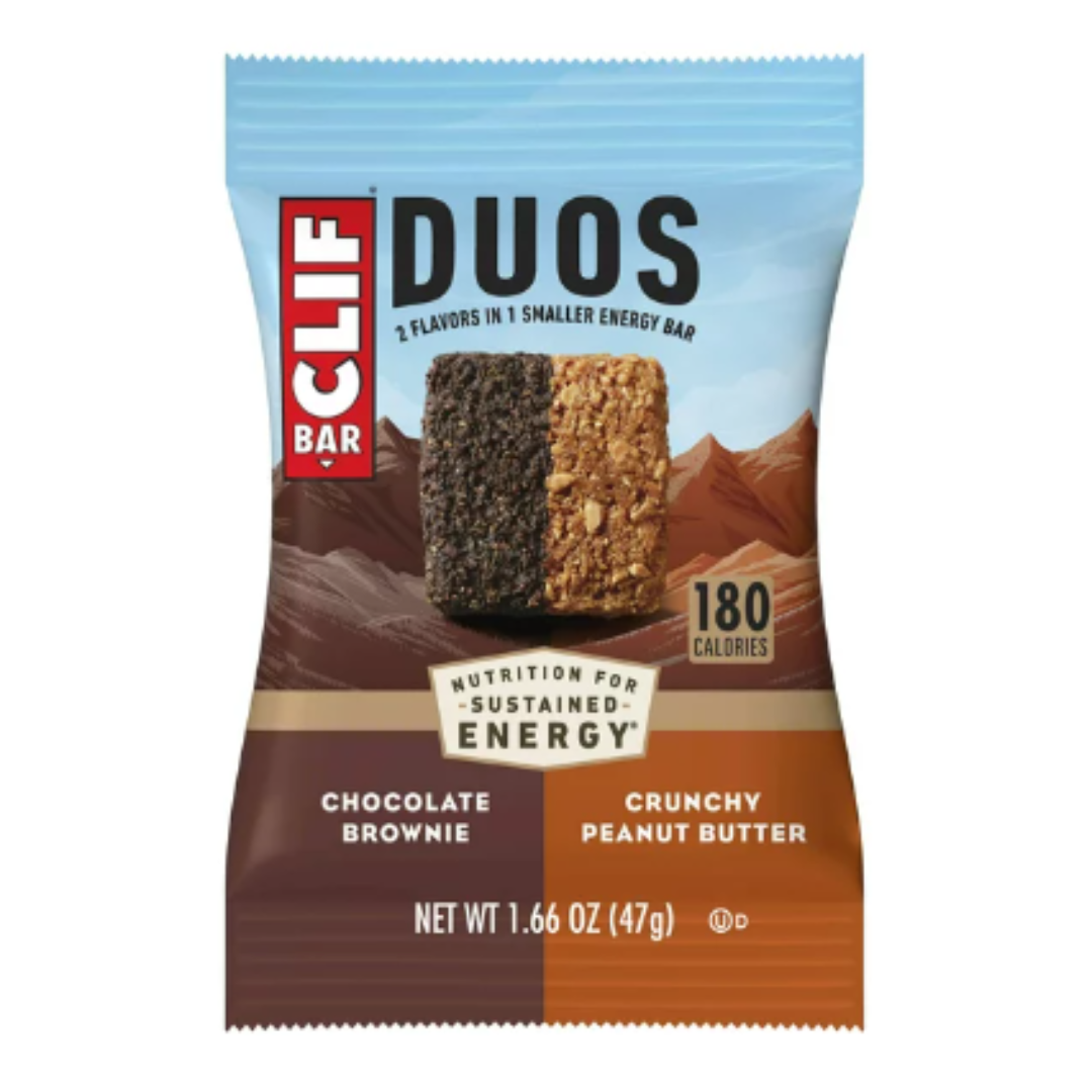CLIF Bar Duos Chocolate Brownie & Crunchy Peanut Butter Energy Bars, 1.66 Ounce