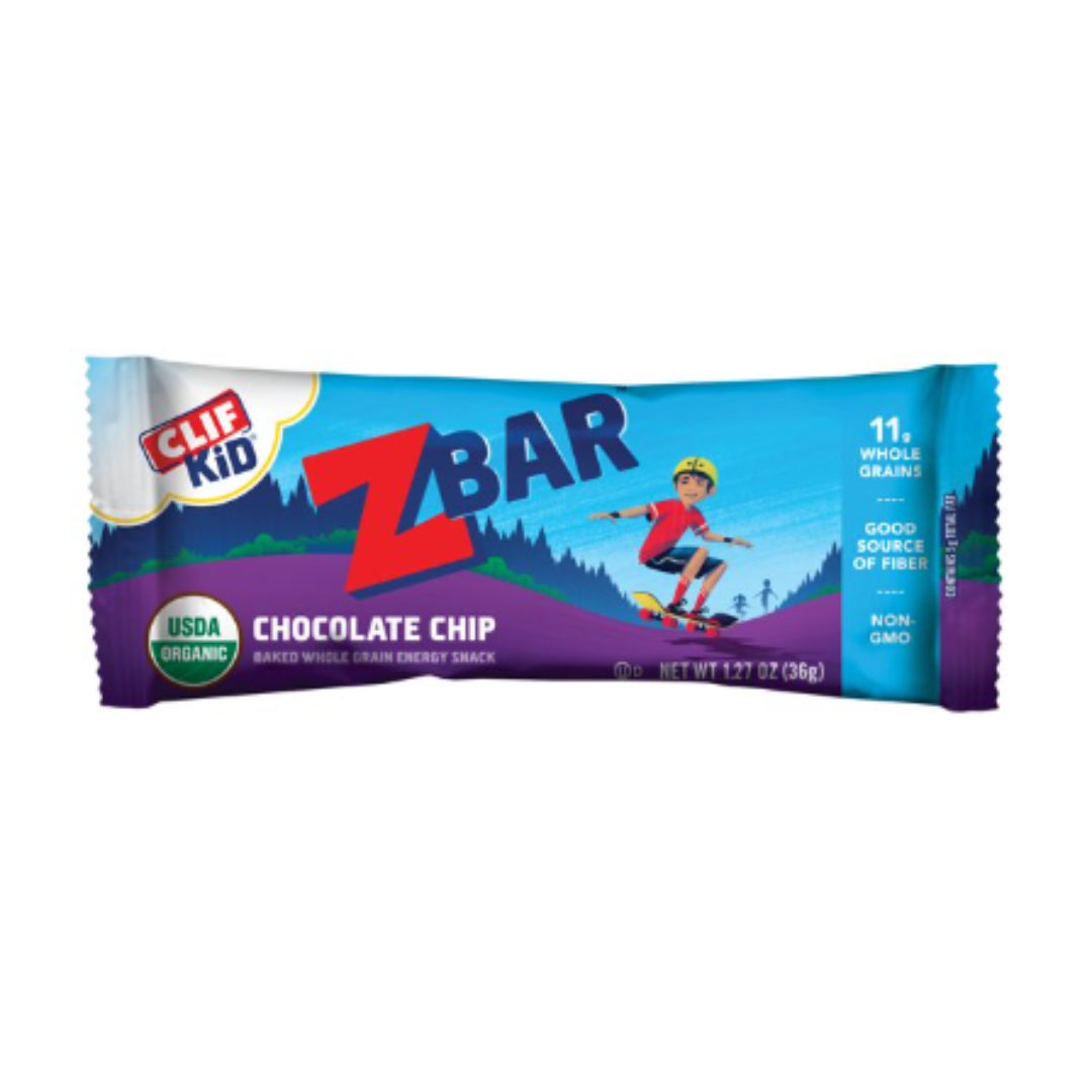 CLIF Kid Zbar Organic Granola Bars, Kids Snacks, Chocolate Chip, 1.27 Ounce