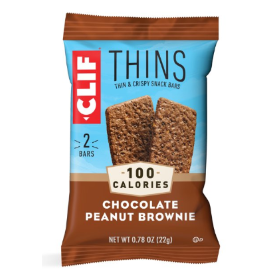 CLIF BAR Thins Snack Bars, Chocolate Peanut Brownie, 0.78 Ounce
