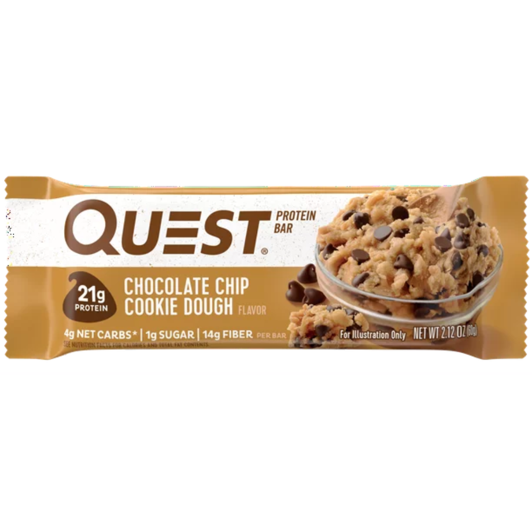 Quest Nutrition Chocolate Chip Cookie Dough Protein Bar, 2.12 Ounce