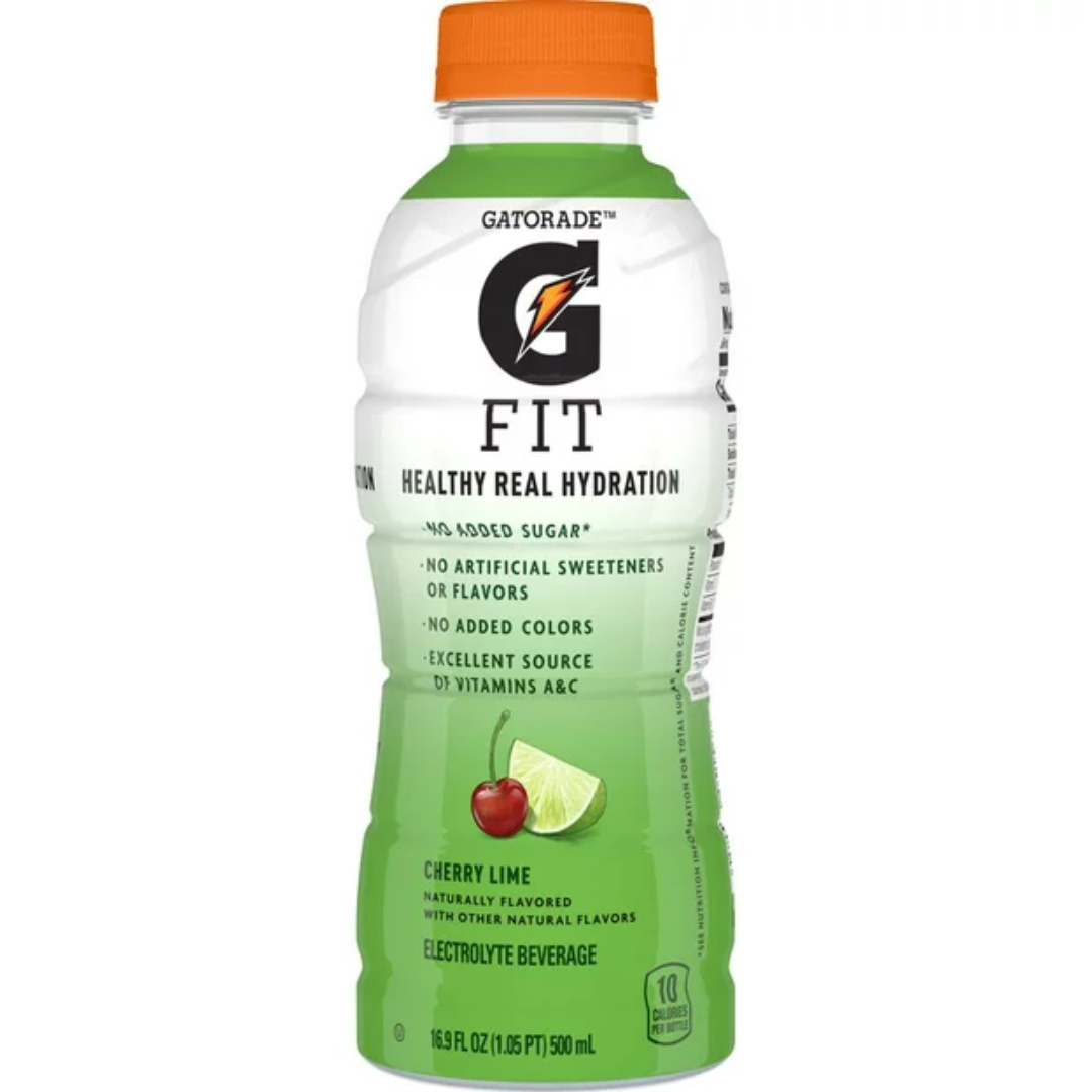 Gatorade Fit Electrolyte Beverage, Healthy Real Hydration, Cherry Lime, 16.9 Ounce