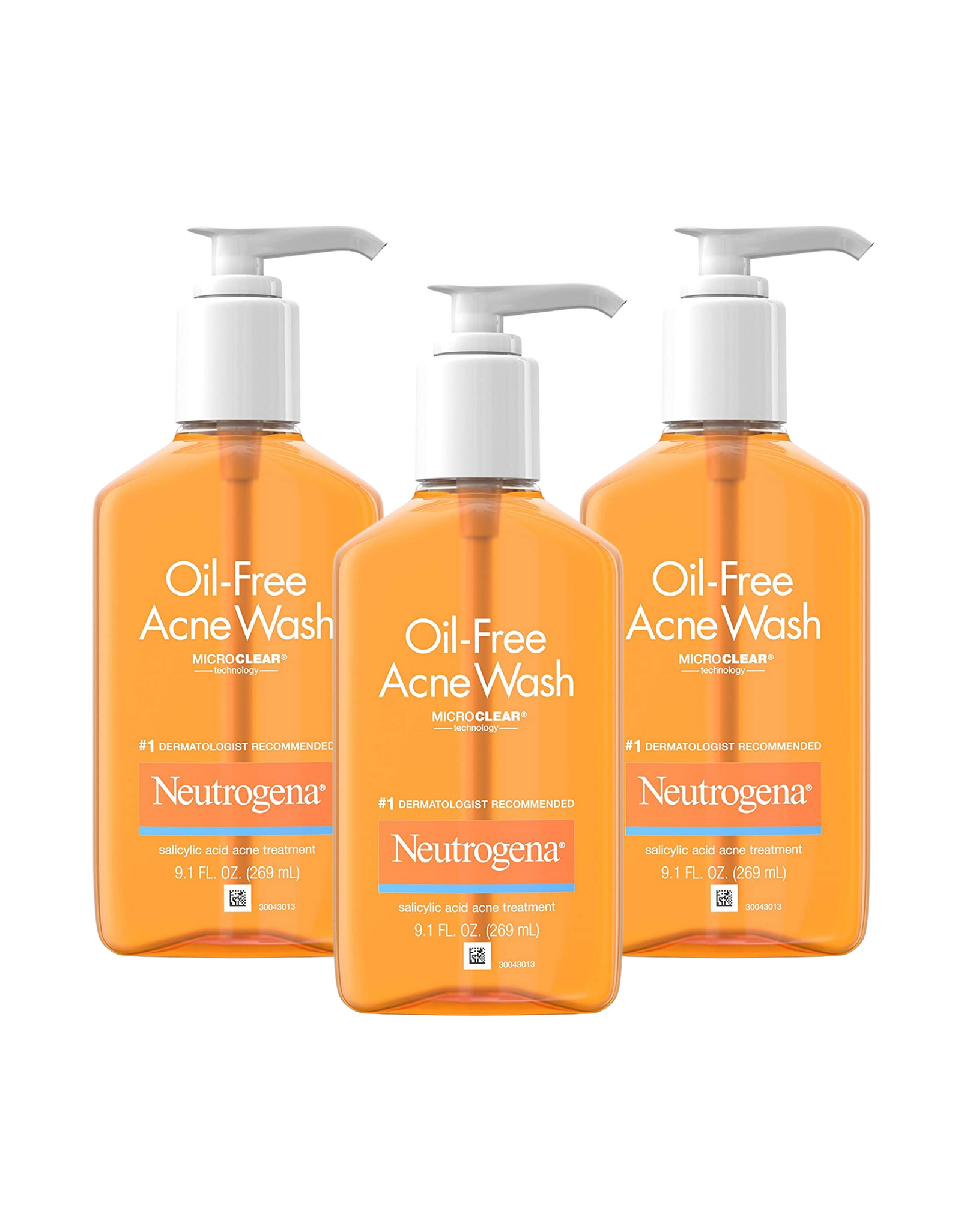 Neutrogena Oil-Free Acne Fighting Facial Cleanser with Salicylic Acid Acne Treatment medicine,, Daily Oil Free Acne Face Wash for Acne-Prone Skin with Salicylic Acid Medicine, 9.1 fl. oz