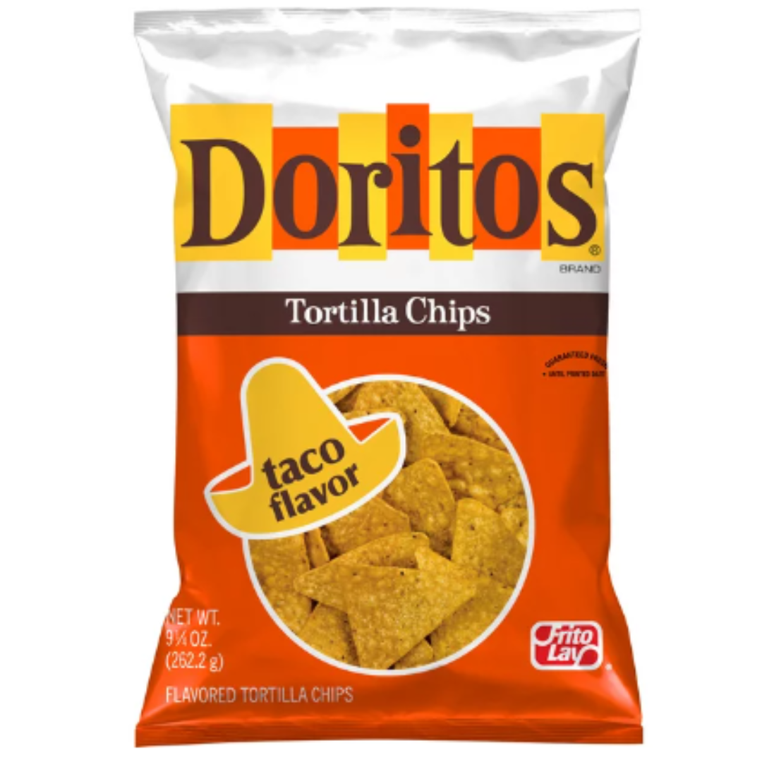 Doritos Taco Flavored Tortilla Chips, 9 1/4 Ounce