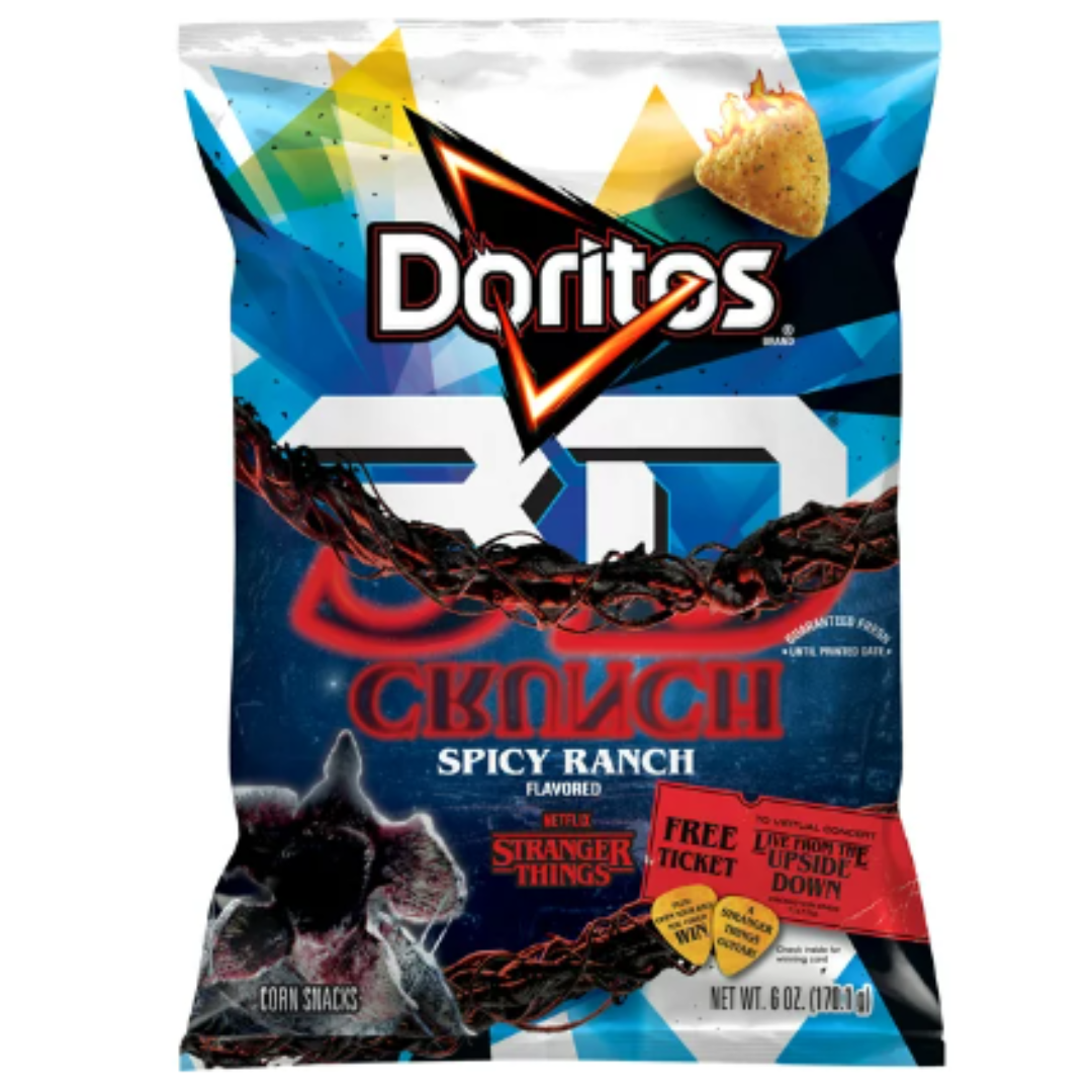 Doritos 3D Crunch Spicy Ranch Flavored Corn Snacks, 6 Ounce