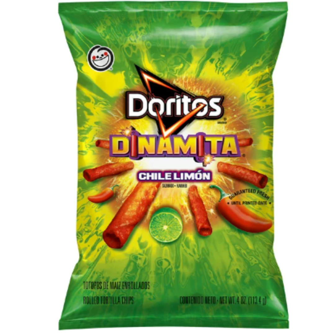 Doritos Dinamita Chile Limon Flavored Tortilla Chips, 4 Ounce
