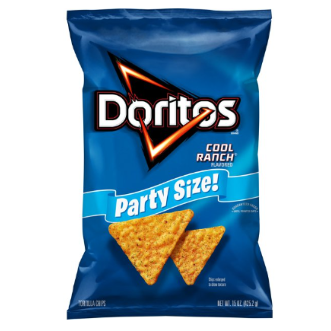 Doritos Cool Ranch Flavored Tortilla Chips, Party Size, 15 Ounce