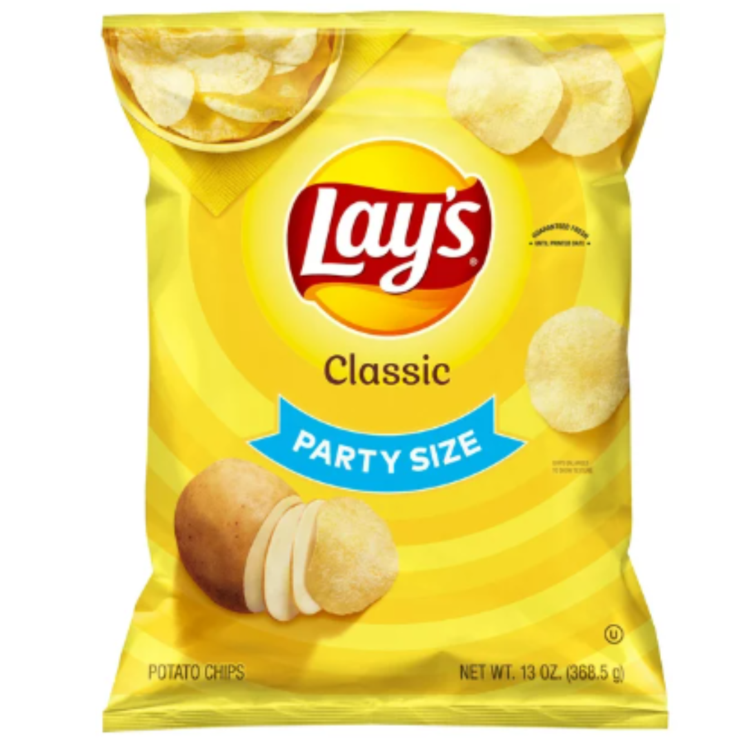 Lay's Classic Potato Chips, Party Size, 13 Ounce
