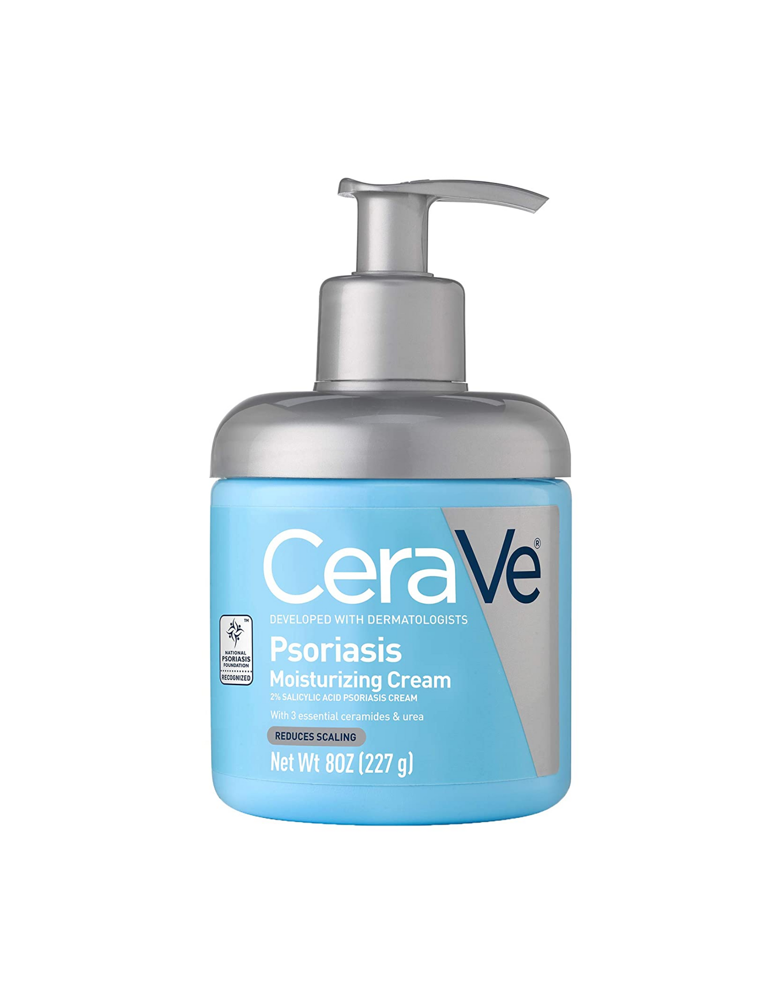 CeraVe Moisturizing Cream for Psoriasis Treatment With Salicylic Acid for Dry Skin Itch Relief & Urea for Moisturizing Fragrance Free & Allergy Tested 8 Oz