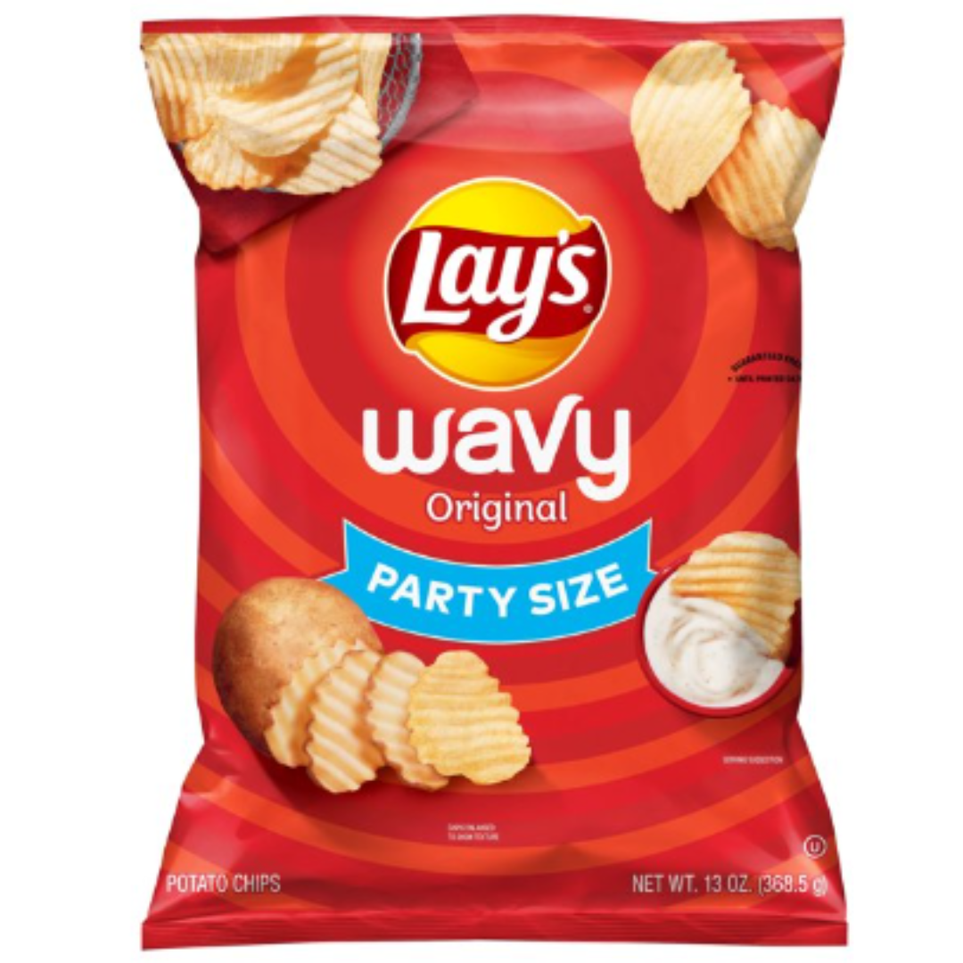 Lay's Wavy Original Potato Chips, Party Size, 13 Ounce