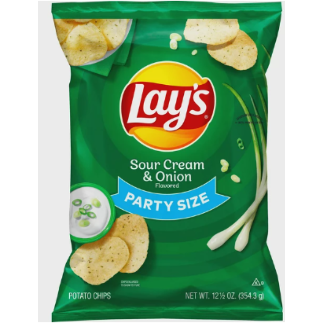 Lay's Potato Chips, Sour Cream & Onion Flavored, 12.5 Ounce