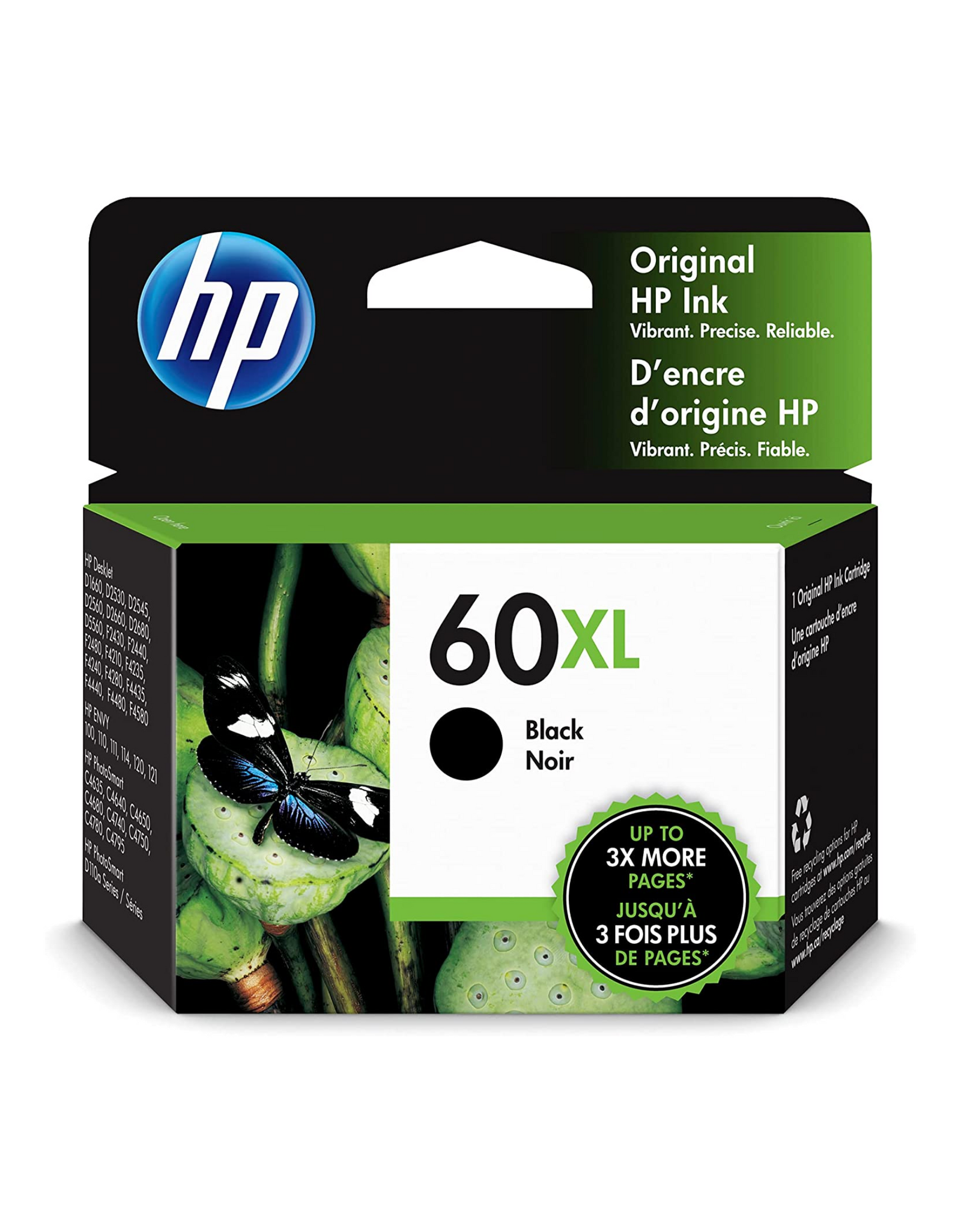 HP 60XL CC641WN#140 Black High Yield Ink Cartridge