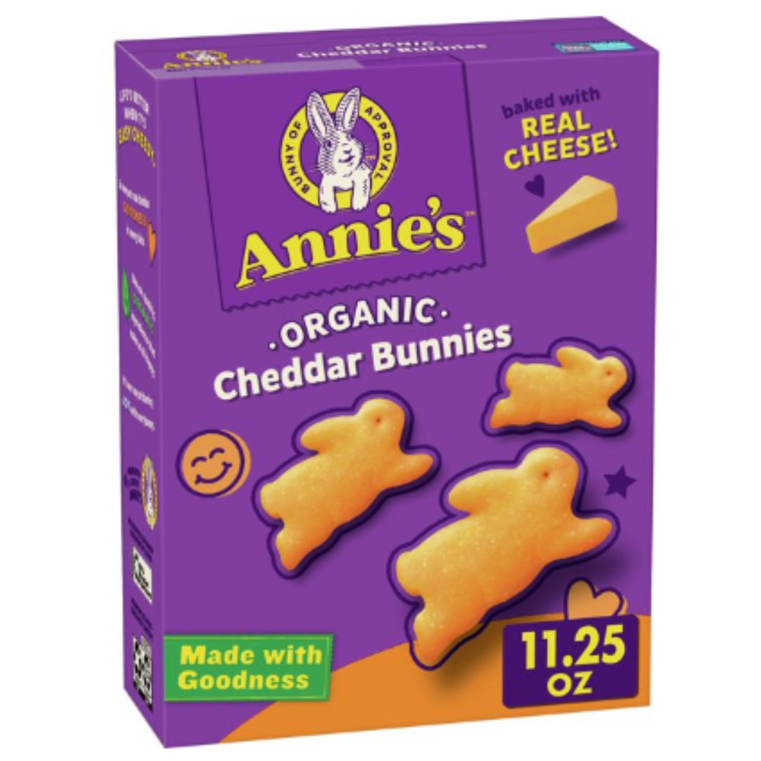 Annie's Organic Cheddar Bunnies Baked Snack Crackers, 11.25 Ounce