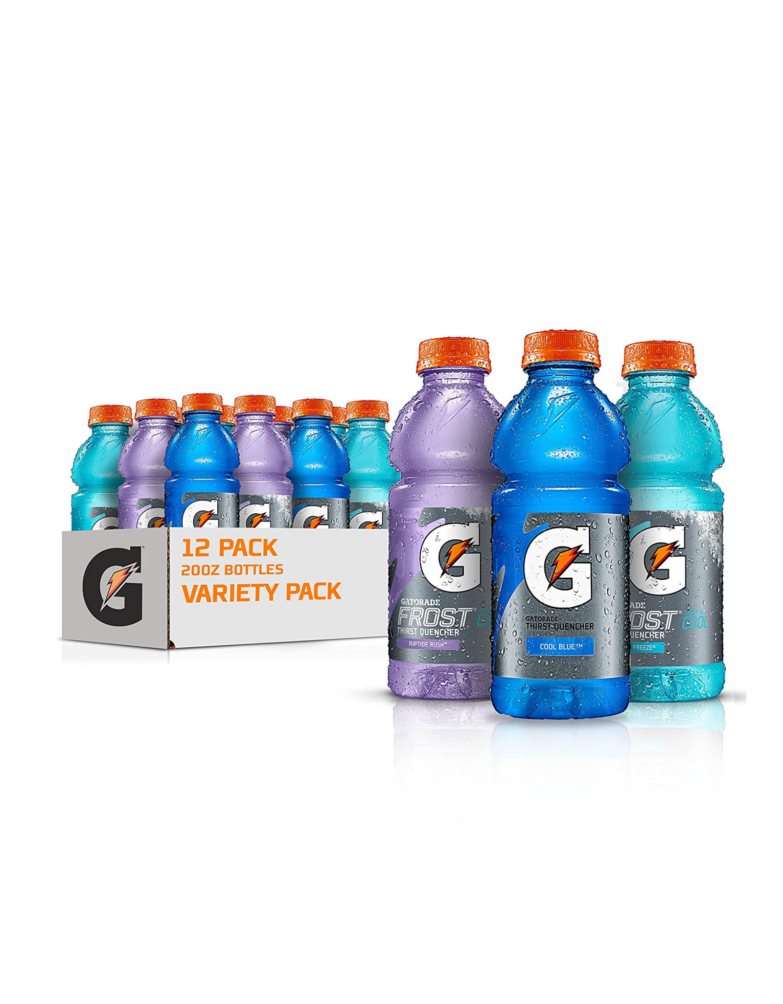 Gatorade Original Thirst Quencher 3-Flavor Frost Variety Pack, 20 Ounce - Pack of 12