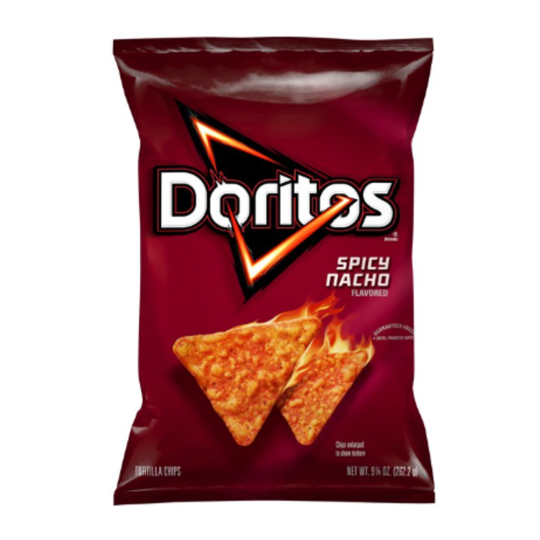 Doritos Spicy Nacho Flavored Tortilla Chips, 9.25 Ounce