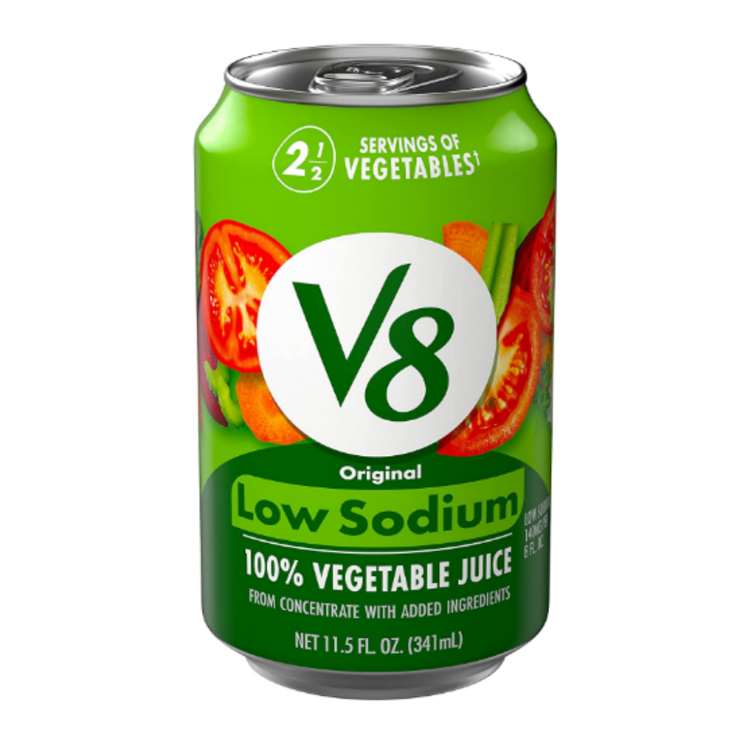 V8 Low Sodium 100% Vegetable Juice, 11.5 Ounce Can - Pack of 1