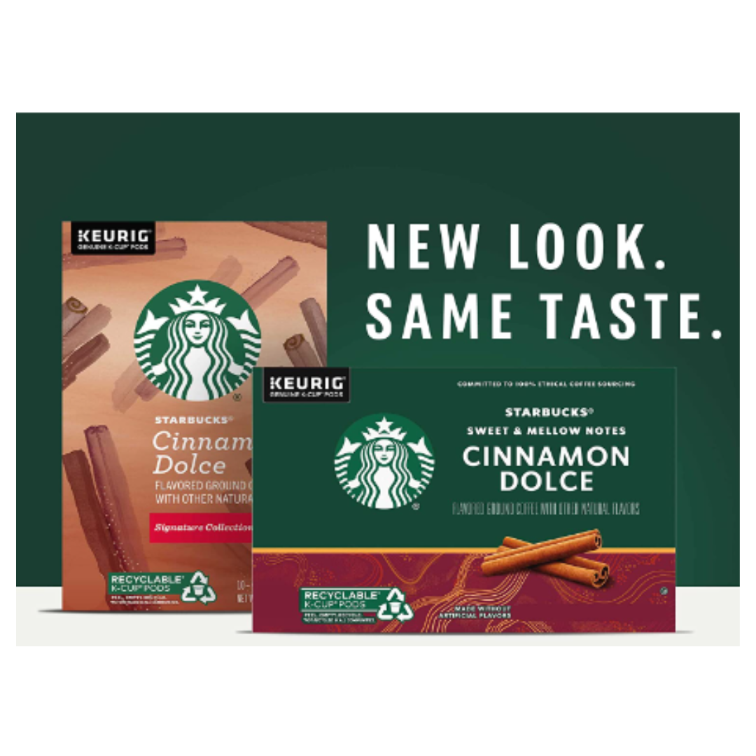 Starbucks K-Cup Coffee Pods, Cinnamon Dolce Flavored Coffee, No Artificial Flavors, 100% Arabica, 6 boxes - 60 Pods Total