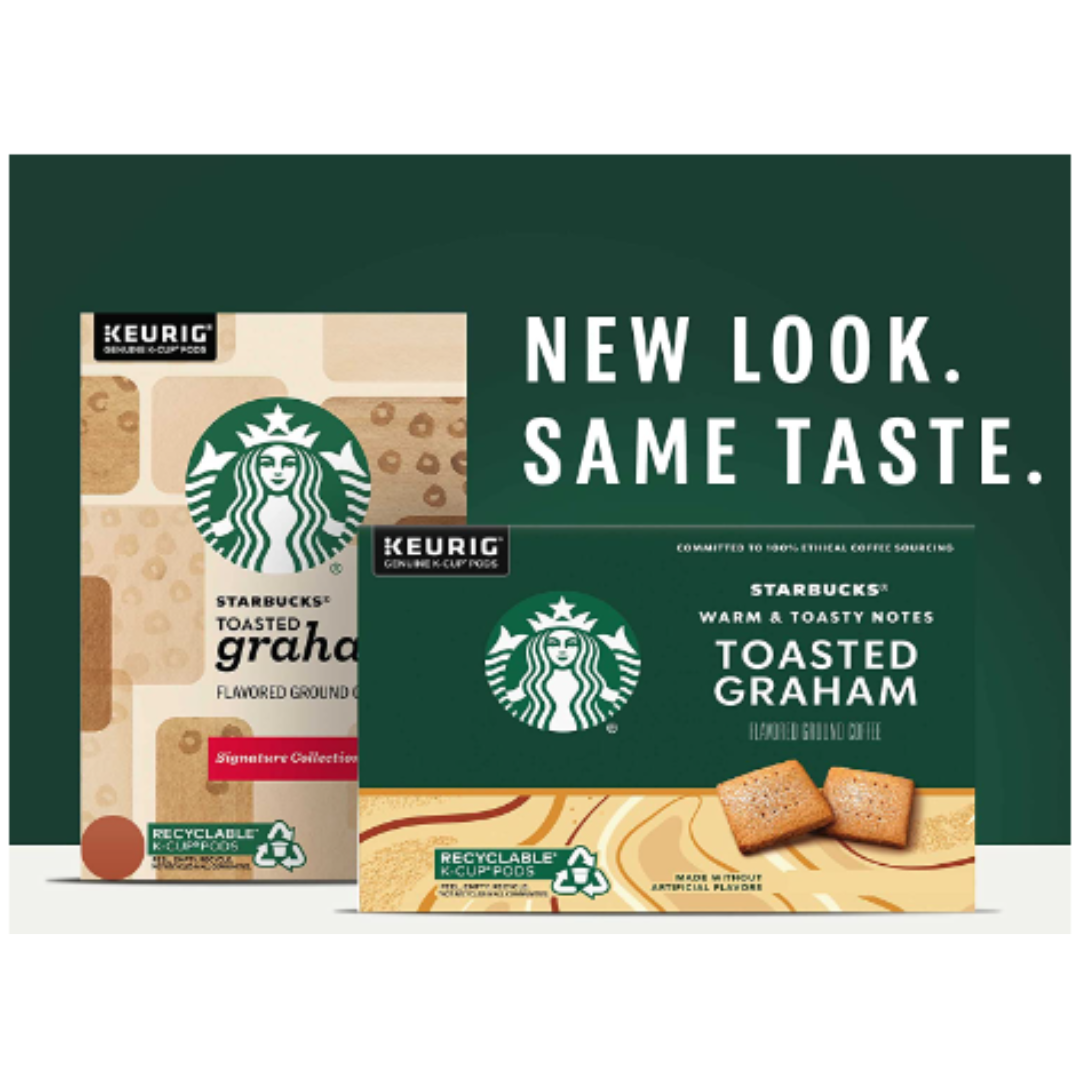 Starbucks K-Cup Coffee Pods, Toasted Graham Flavored Coffee, No Artificial Flavors, 100% Arabica, 6 boxes - 60 Total Pods