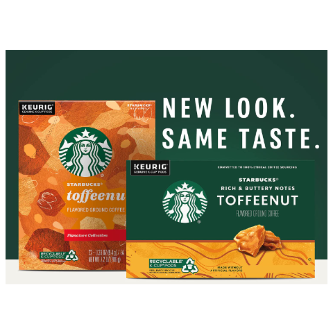 Starbucks K-Cup Coffee Pods, Toffeenut Flavored Coffee, No Artificial Flavors, 100% Arabica, 6 boxes - 60 Total Pods