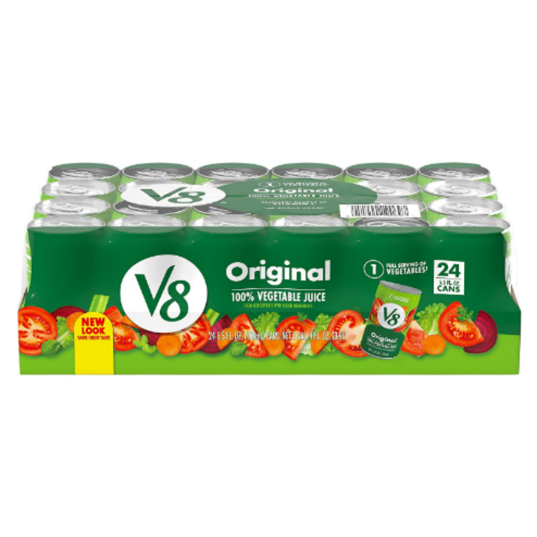 V8 Original 100% Vegetable Juice, 5.5 Ounce Can - Pack of 24