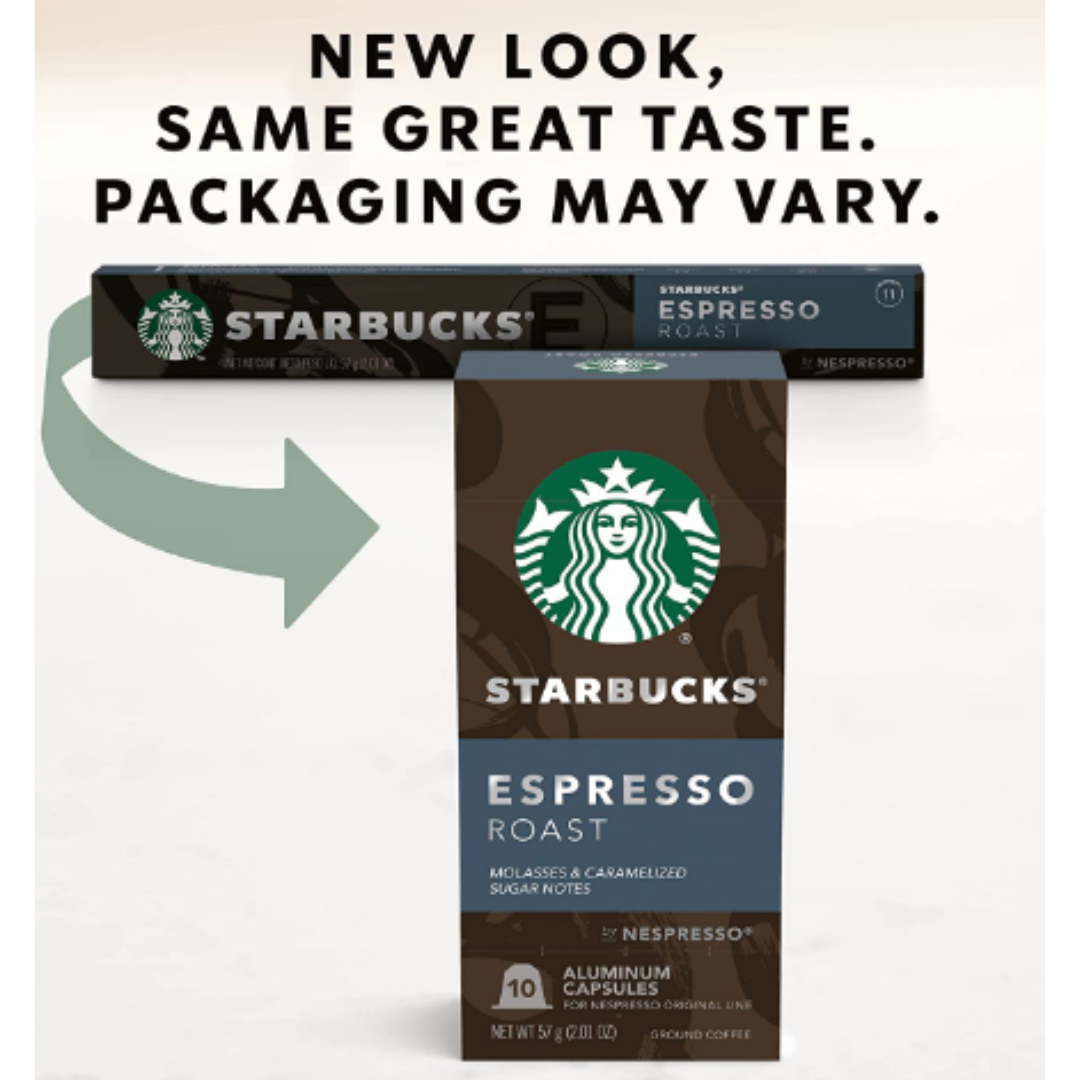 Starbucks by Nespresso, Espresso Dark Roast, Compatible with Nespresso Original Line System - 50 Count