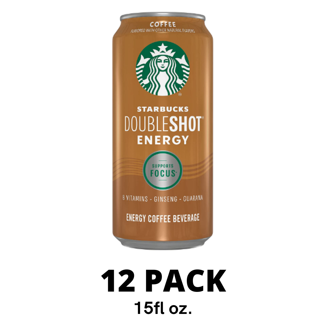 Starbucks Doubleshot Energy Drink, Coffee, 15 Ounce Cans - Pack of 12 Packaging May Vary