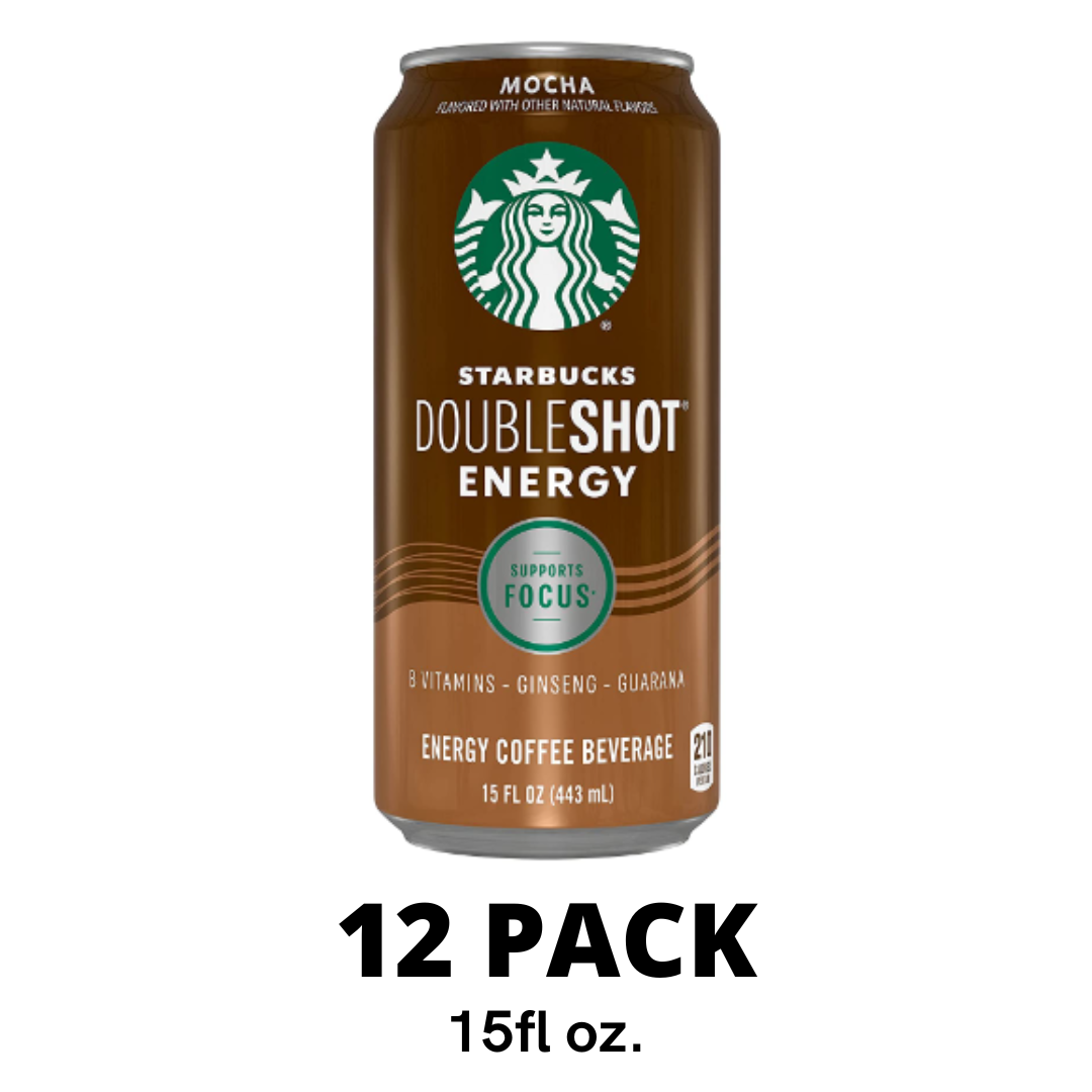 Starbucks Doubleshot Energy Espresso Coffee, Mocha, 15 Ounce Cans - Pack of 12 Packaging May Vary