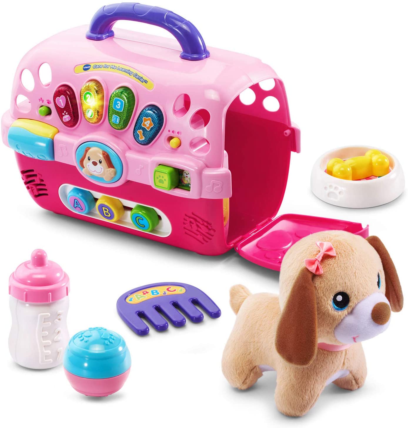 VTech Care for Me Learning Carrier, Pink - Features 100+ songs, melodies, sounds and phrases