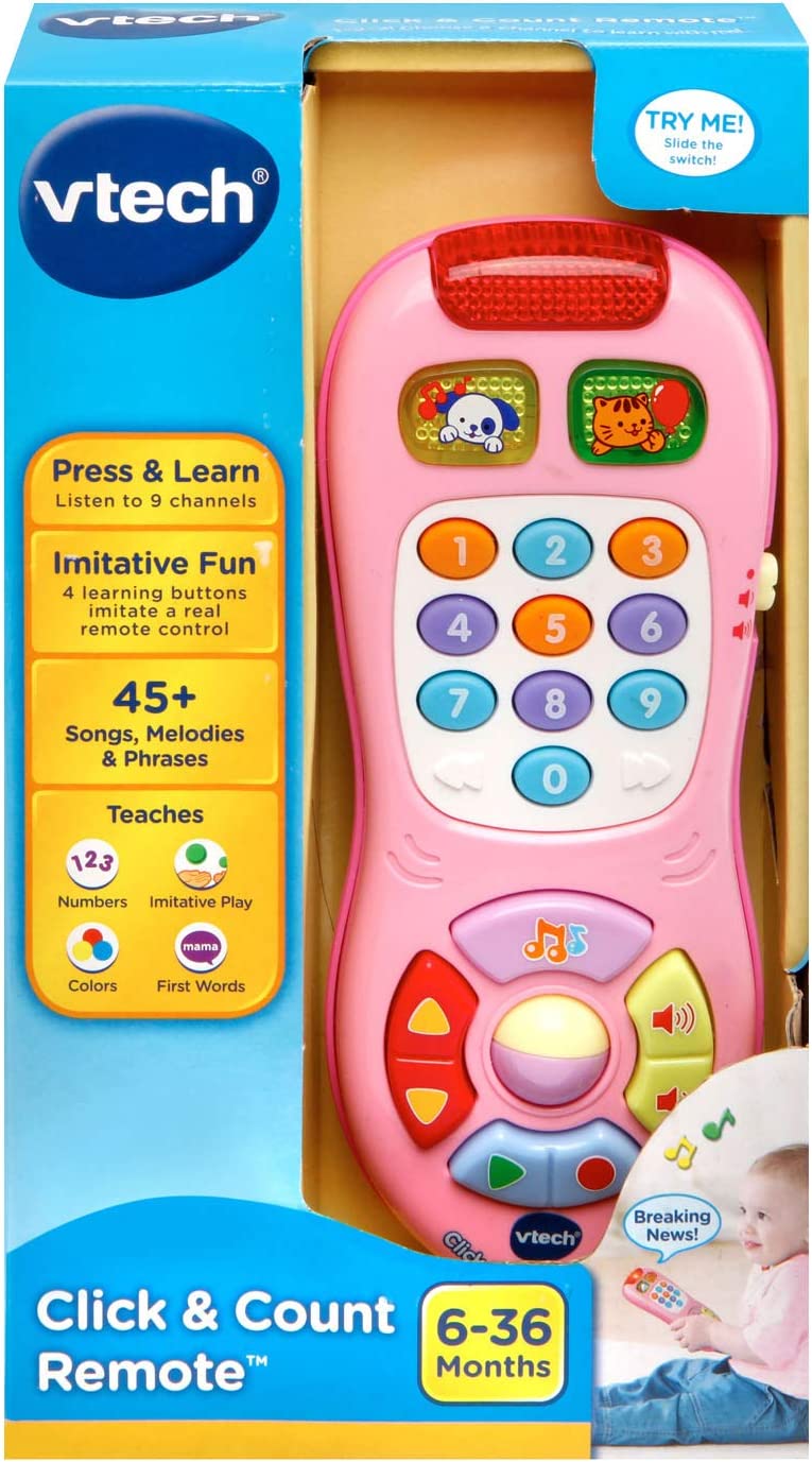 VTech Click and Count Remote, Pink - for Ages 6 to 36 Months