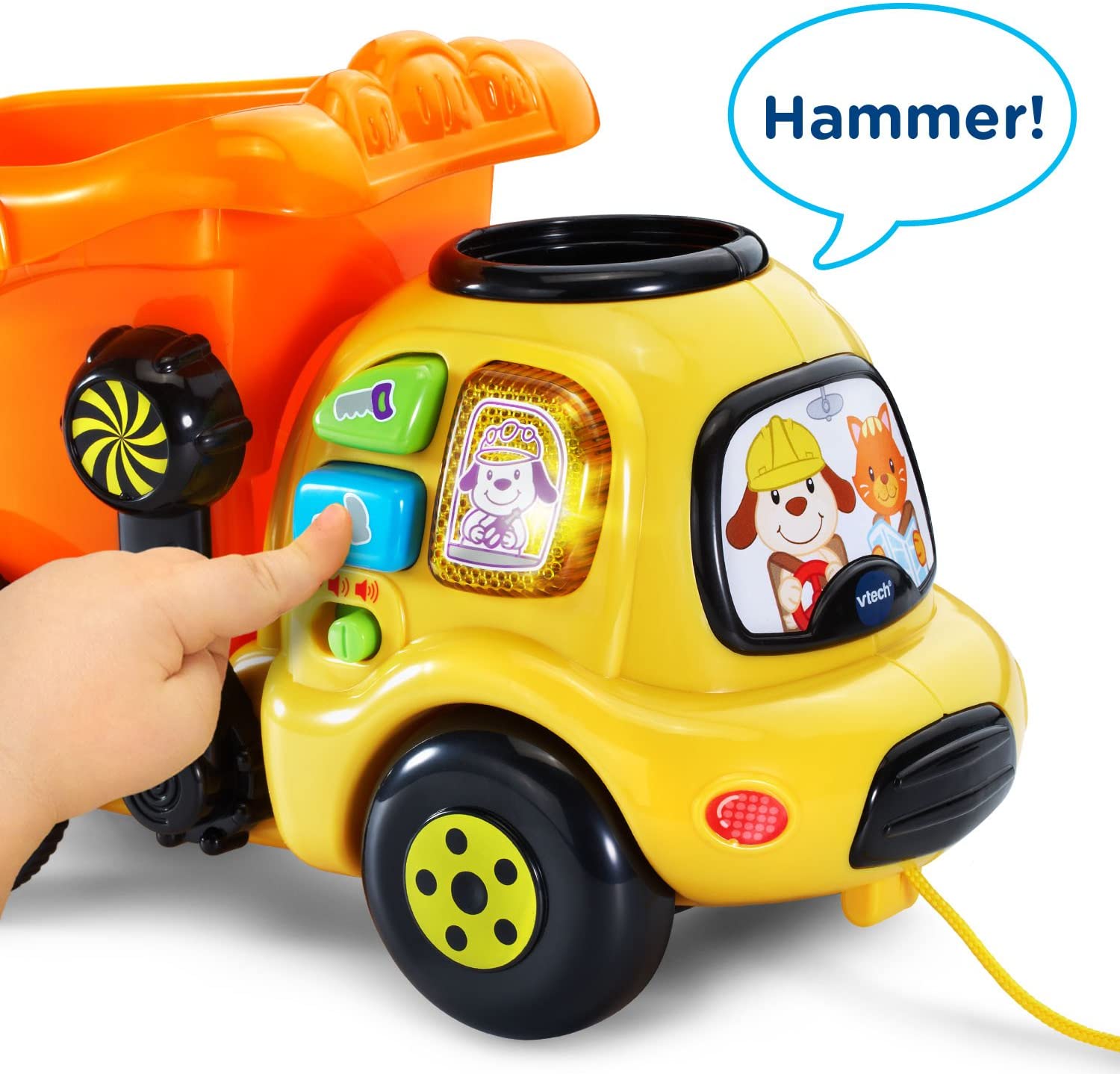 VTech Drop and Go Dump Truck, Orange - for Toddlers Ages 6 Months to 3 Years Old