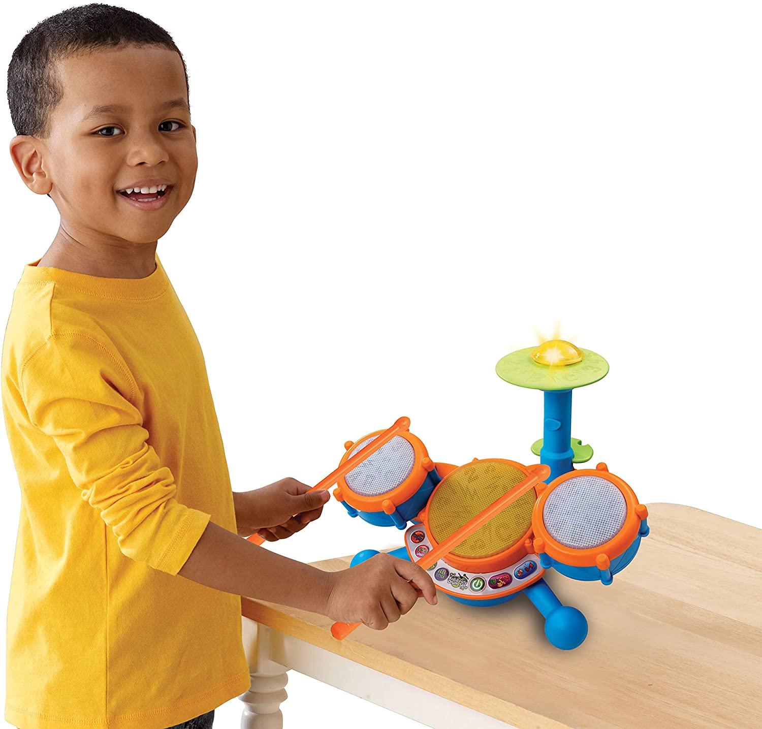 VTech KidiBeats Kids Drum Set, Orange - Educational Toy